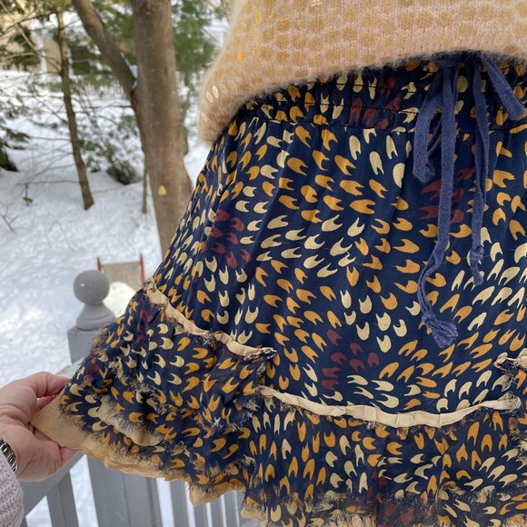 FREE PEOPLE Silk Mixed Media Skirt Top - Picture 5 of 16